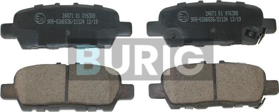 Burig B020311 - Kit de plaquettes de frein, frein à disque cwaw.fr