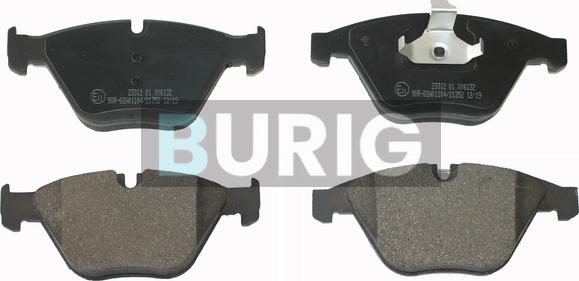 Burig B020318 - Kit de plaquettes de frein, frein à disque cwaw.fr