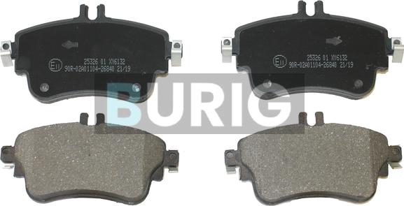 Burig B020313 - Kit de plaquettes de frein, frein à disque cwaw.fr