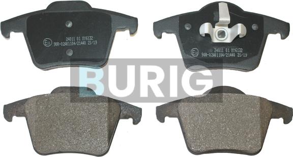 Burig B020312 - Kit de plaquettes de frein, frein à disque cwaw.fr