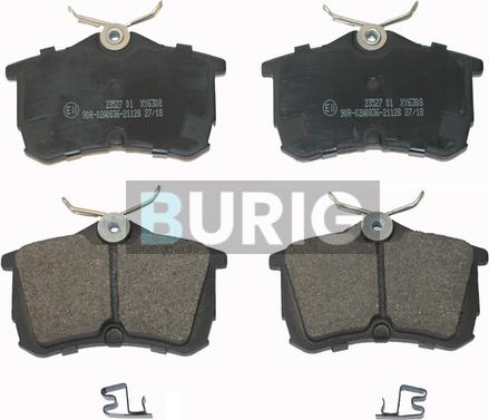 Burig B020384 - Kit de plaquettes de frein, frein à disque cwaw.fr