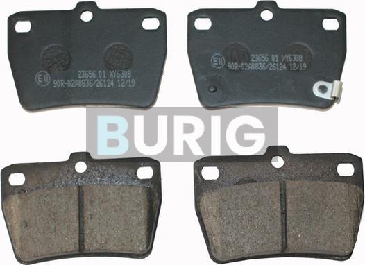 Burig B020381 - Kit de plaquettes de frein, frein à disque cwaw.fr