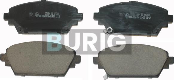 Burig B020382 - Kit de plaquettes de frein, frein à disque cwaw.fr