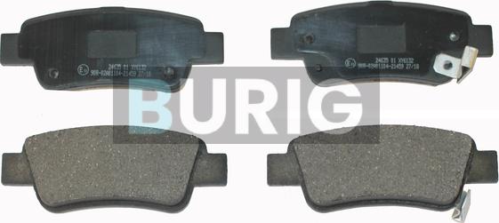 Burig B020339 - Kit de plaquettes de frein, frein à disque cwaw.fr