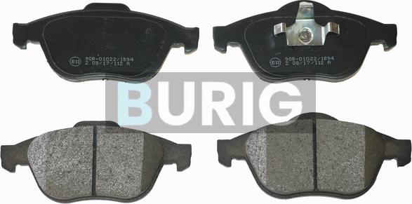 Burig B020335 - Kit de plaquettes de frein, frein à disque cwaw.fr