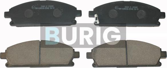 Burig B020338 - Kit de plaquettes de frein, frein à disque cwaw.fr