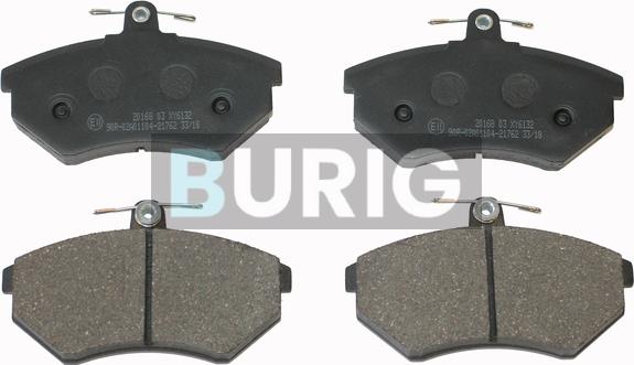 Burig B020332 - Kit de plaquettes de frein, frein à disque cwaw.fr