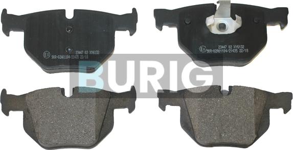 Burig B020324 - Kit de plaquettes de frein, frein à disque cwaw.fr