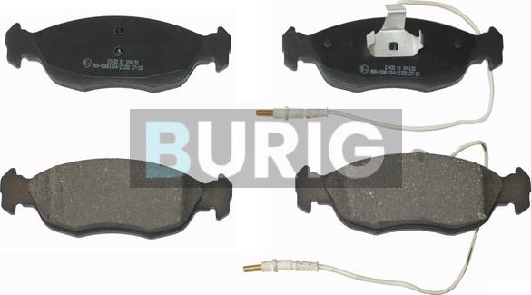 Burig B020320 - Kit de plaquettes de frein, frein à disque cwaw.fr