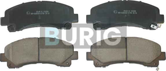 Burig B020379 - Kit de plaquettes de frein, frein à disque cwaw.fr