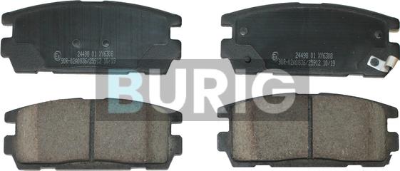 Burig B020374 - Kit de plaquettes de frein, frein à disque cwaw.fr