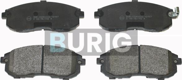 Burig B020375 - Kit de plaquettes de frein, frein à disque cwaw.fr