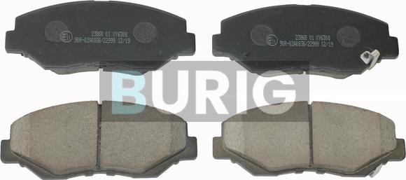 Burig B020371 - Kit de plaquettes de frein, frein à disque cwaw.fr