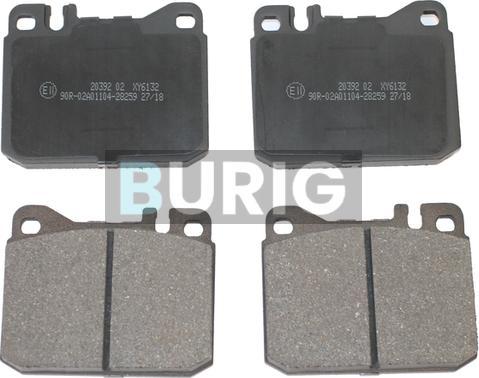 Burig B020372 - Kit de plaquettes de frein, frein à disque cwaw.fr