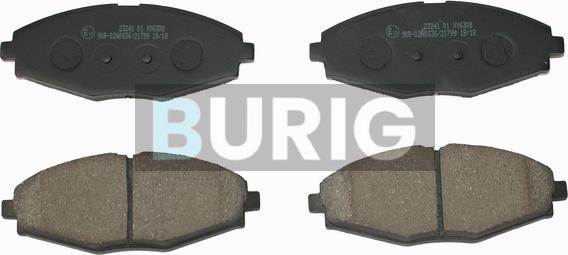 Burig B020377 - Kit de plaquettes de frein, frein à disque cwaw.fr