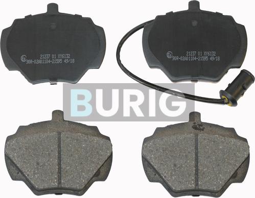 Burig B020294 - Kit de plaquettes de frein, frein à disque cwaw.fr