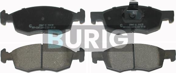 Burig B020290 - Kit de plaquettes de frein, frein à disque cwaw.fr