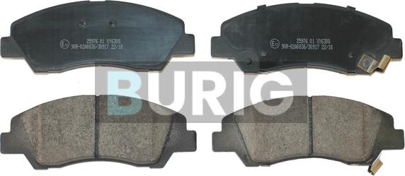 Burig B020297 - Kit de plaquettes de frein, frein à disque cwaw.fr