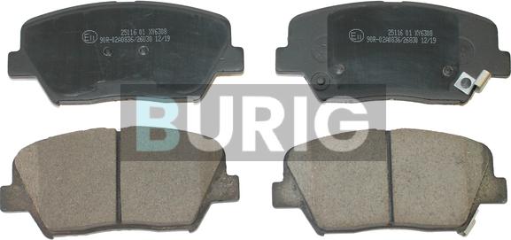 Burig B020244 - Kit de plaquettes de frein, frein à disque cwaw.fr