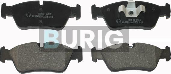 Burig B020240 - Kit de plaquettes de frein, frein à disque cwaw.fr