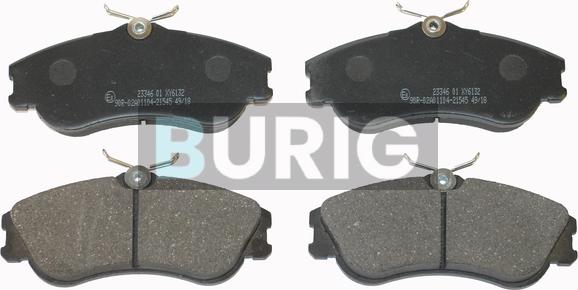 Burig B020247 - Kit de plaquettes de frein, frein à disque cwaw.fr