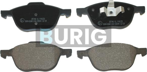 Burig B020254 - Kit de plaquettes de frein, frein à disque cwaw.fr