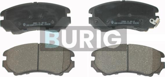 Burig B020256 - Kit de plaquettes de frein, frein à disque cwaw.fr