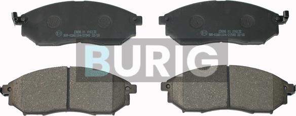 Burig B020258 - Kit de plaquettes de frein, frein à disque cwaw.fr