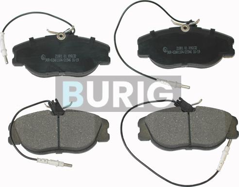 Burig B020257 - Kit de plaquettes de frein, frein à disque cwaw.fr