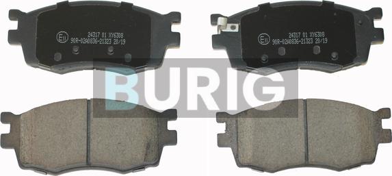 Burig B020269 - Kit de plaquettes de frein, frein à disque cwaw.fr