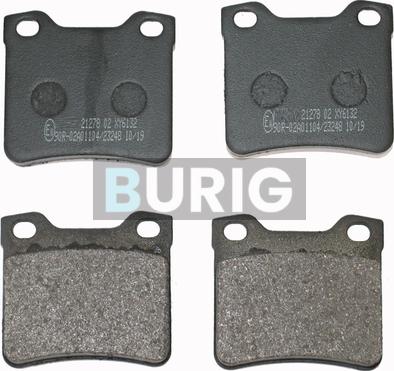 Burig B020265 - Kit de plaquettes de frein, frein à disque cwaw.fr