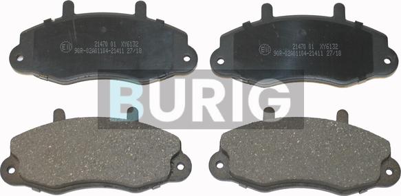 Burig B020266 - Kit de plaquettes de frein, frein à disque cwaw.fr