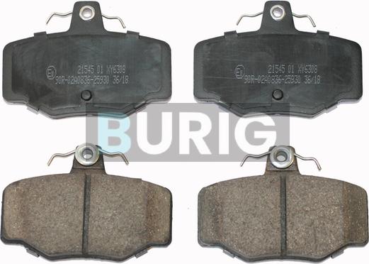 Burig B020260 - Kit de plaquettes de frein, frein à disque cwaw.fr