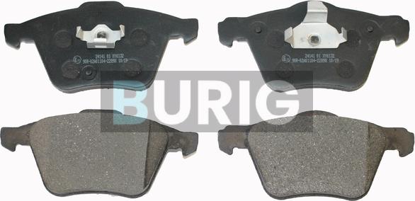 Burig B020268 - Kit de plaquettes de frein, frein à disque cwaw.fr