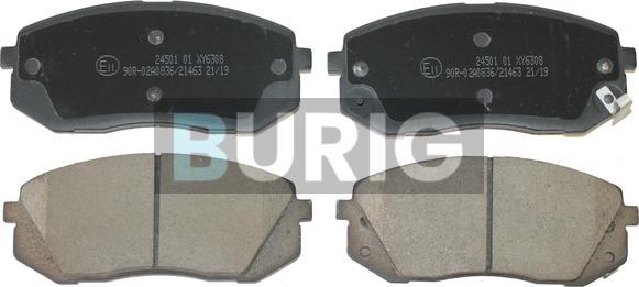 Burig B020204 - Kit de plaquettes de frein, frein à disque cwaw.fr