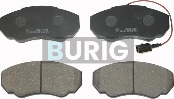 Burig B020203 - Kit de plaquettes de frein, frein à disque cwaw.fr