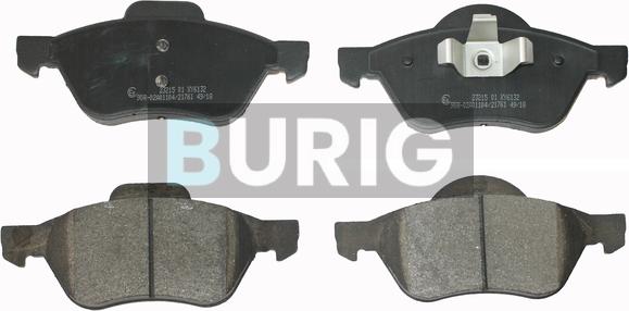 Burig B020202 - Kit de plaquettes de frein, frein à disque cwaw.fr