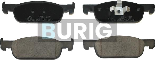 Burig B020216 - Kit de plaquettes de frein, frein à disque cwaw.fr