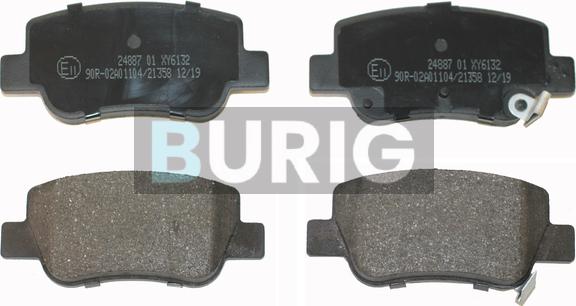 Burig B020211 - Kit de plaquettes de frein, frein à disque cwaw.fr