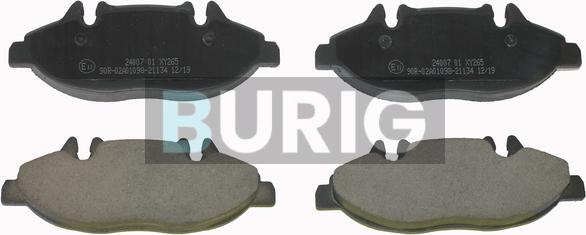 Burig B020212 - Kit de plaquettes de frein, frein à disque cwaw.fr