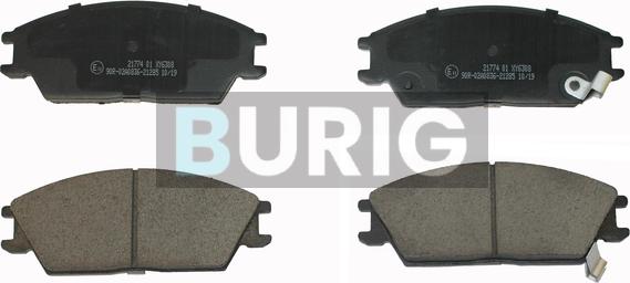 Burig B020289 - Kit de plaquettes de frein, frein à disque cwaw.fr