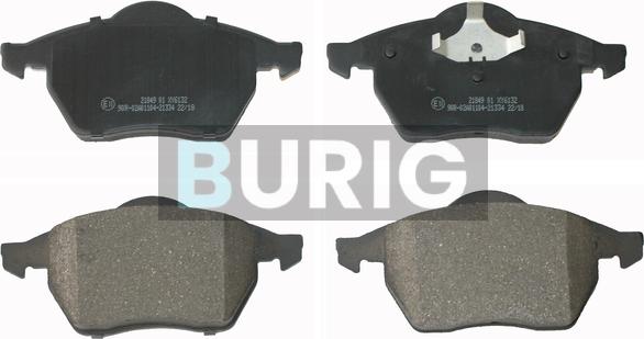 Burig B020286 - Kit de plaquettes de frein, frein à disque cwaw.fr