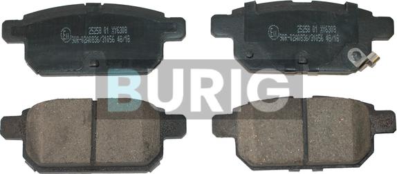 Burig B020280 - Kit de plaquettes de frein, frein à disque cwaw.fr