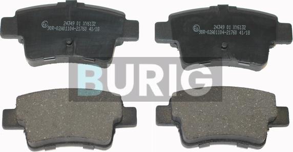 Burig B020239 - Kit de plaquettes de frein, frein à disque cwaw.fr