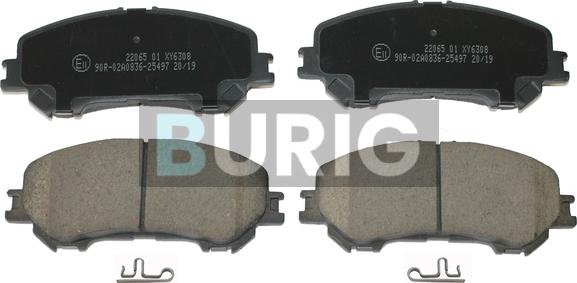 Burig B020234 - Kit de plaquettes de frein, frein à disque cwaw.fr