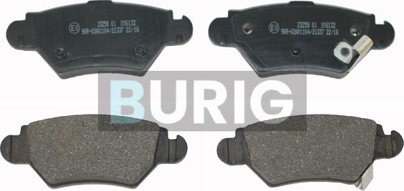 Burig B020232 - Kit de plaquettes de frein, frein à disque cwaw.fr