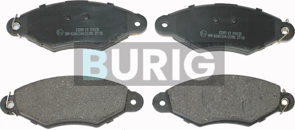 Burig B020226 - Kit de plaquettes de frein, frein à disque cwaw.fr