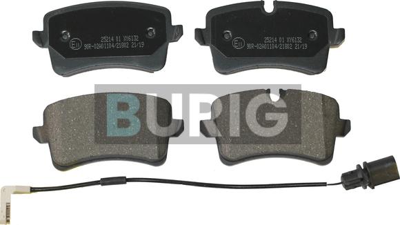 Burig B020221 - Kit de plaquettes de frein, frein à disque cwaw.fr