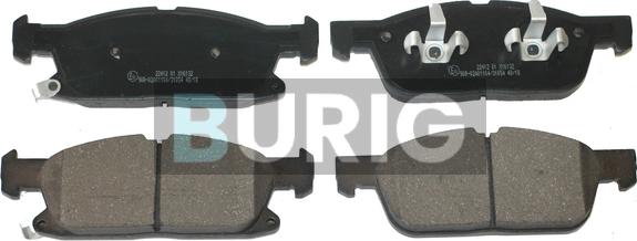 Burig B020275 - Kit de plaquettes de frein, frein à disque cwaw.fr