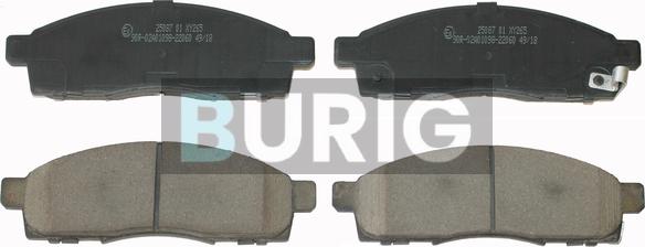 Burig B020276 - Kit de plaquettes de frein, frein à disque cwaw.fr